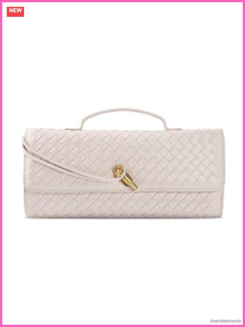 Women's Woven PU Leather Evening Clutch Shoulder Bag Crossbody Purse